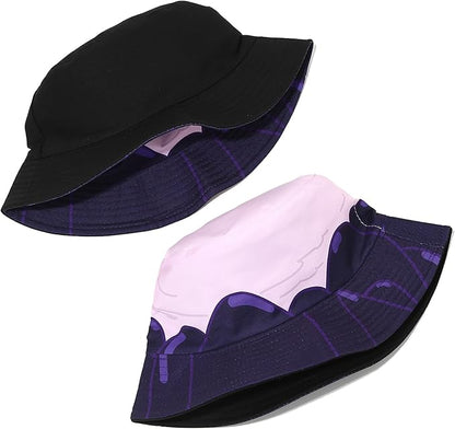 Mashiaoyi Unisex Print Double-Side-Wear Reversible Bucket Hat