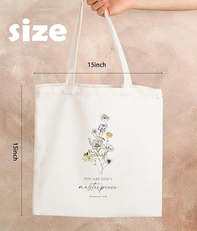 Christian Tote Bag, Christian tote Bag for Women, Bible tote bag, Bible Tote Bags for Women, Foral Tote Bag