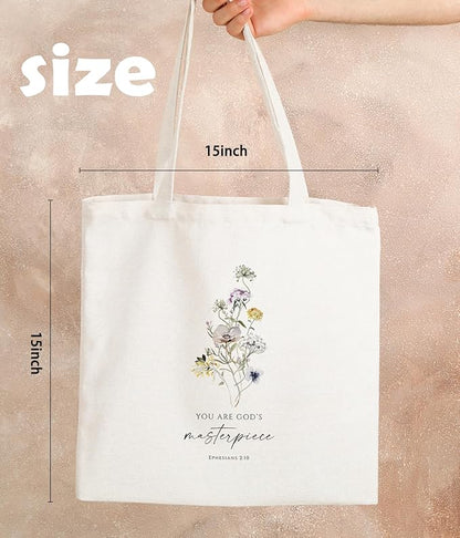 Christian Tote Bag, Christian tote Bag for Women, Bible tote bag, Bible Tote Bags for Women, Foral Tote Bag
