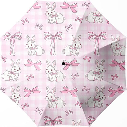 Small Compact Travel Automatic Folding Umbrella for Women, Portable Lightweight, Rain, Wind, UV Sun Shade