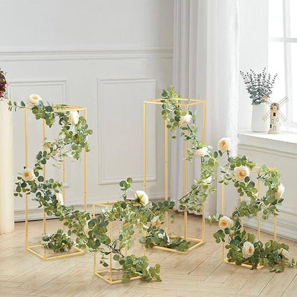 10pcs Gold Wedding Table Centerpiece,Gold Centerpiece,Metal Flower Vase for Birthday Party Event Home Decor(15.7inch)