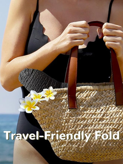 Sun Beach Hats Women Floppy Summer Sunhat with Wide Brim Packable Foldable Travel Accessories