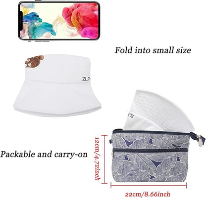 ZLYC Unisex Fashion Embroidered Bucket Hat Summer Fisherman Cap for Men Women