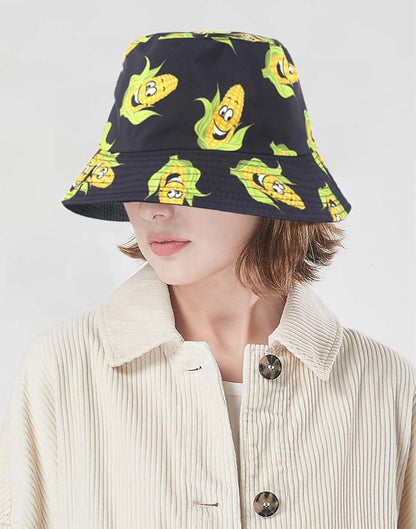 XYIYI Cute Bucket Hat Beach Fisherman Hats for Women, Reversible Double-Side-Wear