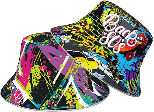 Bucket Hat Beach Summer Sun Hat Reversible Fisherman Hats Double Sided Wearing for Women Men Boys Girls