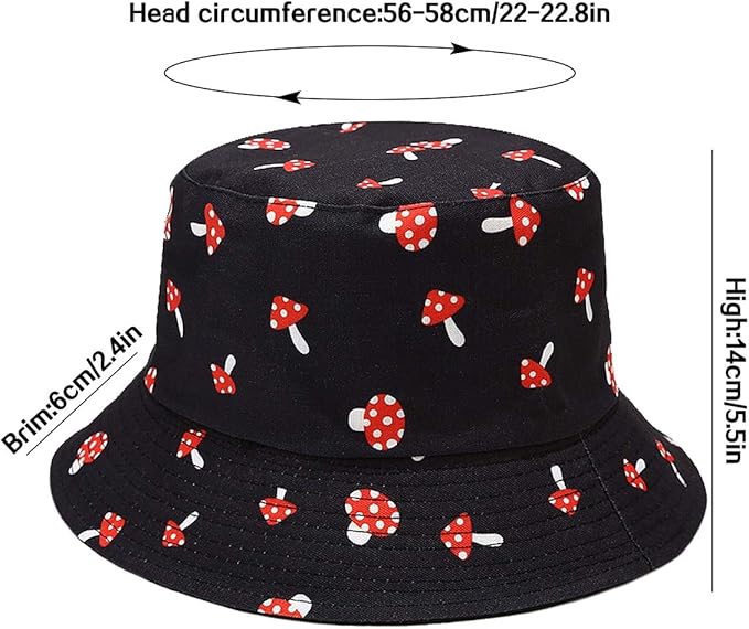Malaxlx Unisex Bucket Hat Beach Sun Hat Aesthetic Fishing Hat for Men Women Teens, Reversible Double-Side-Wear