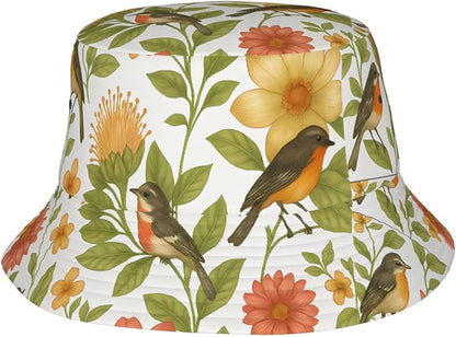 Vintage Clovers Bucket Hat Novelty Sun Hats Trendy Fisherman Cap for Men and Women
