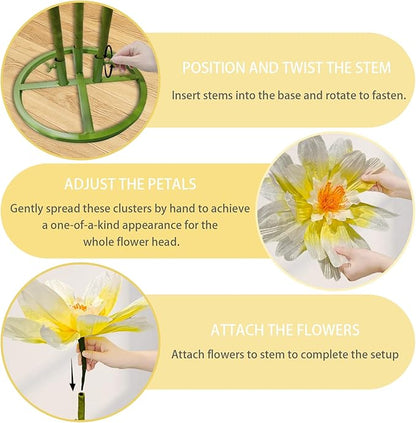 5.6 Ft Big Daisy Flowers for Decorations,Giant Artificial Faux Daisy,Large Paper Flower for Home Garden Hotel Office Decor,Photography Props,Wedding,Art Gallery,Shop Window Display(Yellow)
