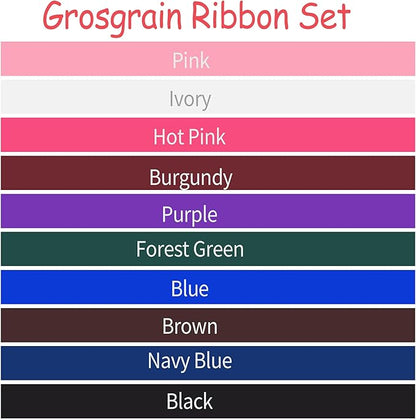 Grosgrain Ribbon 2 inch 20 Colors 5 Yards/Roll, Total 100 Yards Per Package for Christmas Tree, Wreath Decorations, Bow Making, Gift Wrapping, Flower Bouquet