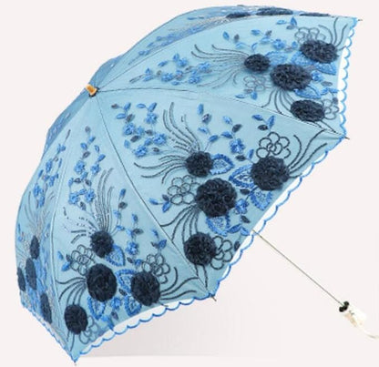 Honeystore Flower Lace Parasols for Wedding Party Lace Bridal Umbrella