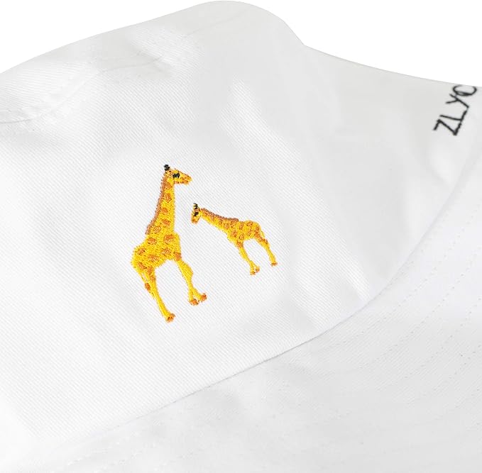 ZLYC Unisex Fashion Embroidered Bucket Hat Summer Fisherman Cap for Men Women