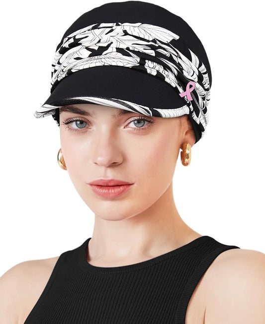 Chemo Headwear Viscose Newsboy Cap for Women Fall and Winter Hats