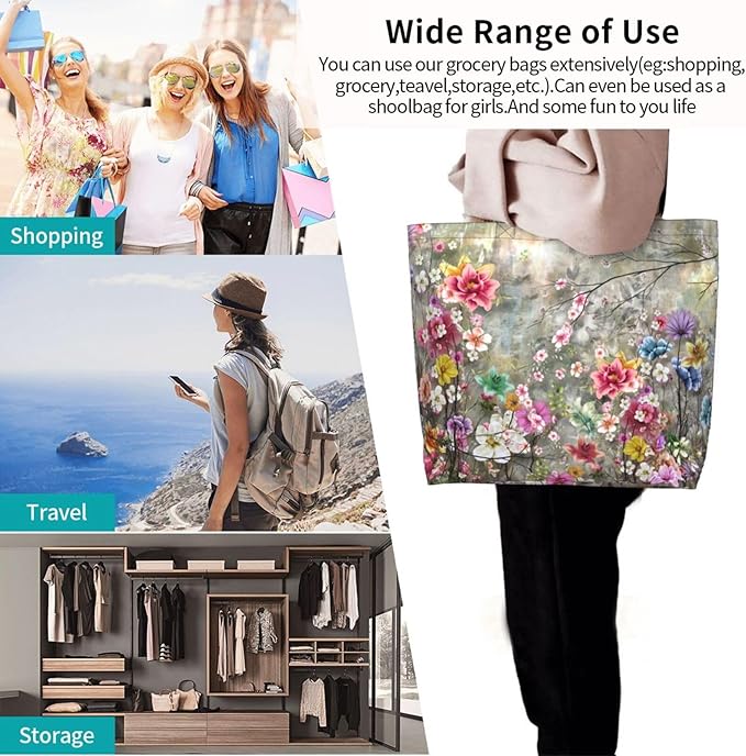 Sunflower Tote Bag For Women, Waterproof Shoulder Bags Big Reusable Grocery Handbag For Shopping Picnic Work Beach