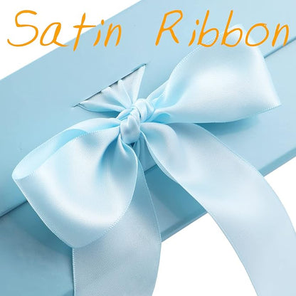 GREEN BEAN 6 Large Gift Boxes with Lids for Presents 13x9.7x3.4 Inches, Baby Blue Magnetic Luxury Gift Box with Ribbon, Bridesmaid Proposal Gift Boxes (Baby Blue)