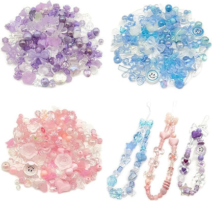 300 Grams Beads Charms Pendants, Acrylic Beads Charms for Jewelry Making Bracelet Necklace Earrings Bangles, DIY Art Craft
