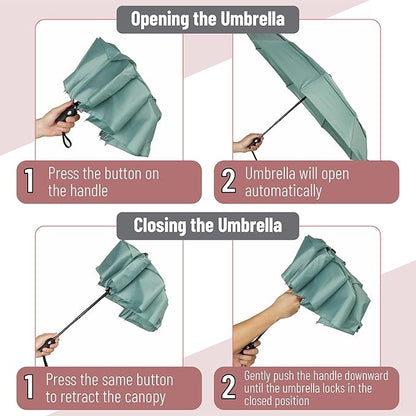 Mr. Pen- Windproof Travel Umbrella, Automatic Umbrellas for Rain, Compact