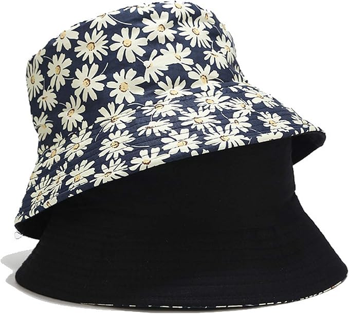 Mashiaoyi Unisex Print Double-Side-Wear Reversible Bucket Hat