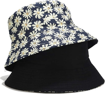Mashiaoyi Unisex Print Double-Side-Wear Reversible Bucket Hat