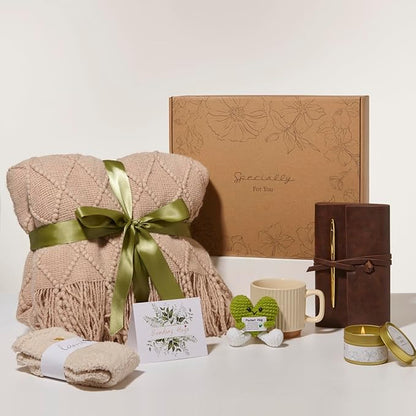 Self Care Gifts for Women, Get Well Gifts Sympathy Baskets Care Package, Christmas Birthday Gift for Women, After Surgery Feel Better Thinking of You Gift Set for Mom Her Sister Best Friend Wife
