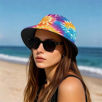 Bucket Hat for Women Men Unisex Sun Cap Packable Outdoor Fisherman Hat Headwear,Reversible Double-Side-Wear