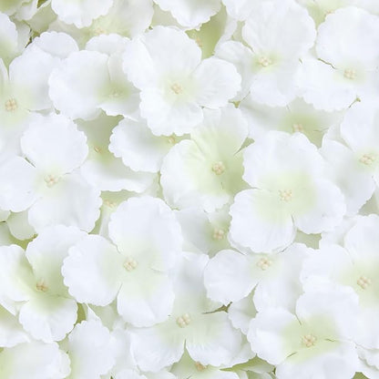 White Flower Wall Panels Backdrop with Green: Wedding Artificial Flower Wall Backdrop Hydrangea Floral Wall for Bridal Shower Party Decoration (18 Pcs 15 x 15 Inch)