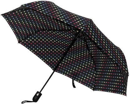 Nollia Windproof Automatic Travel Umbrella, Compact Portable with Reinforced Ribs for Sun & Rain