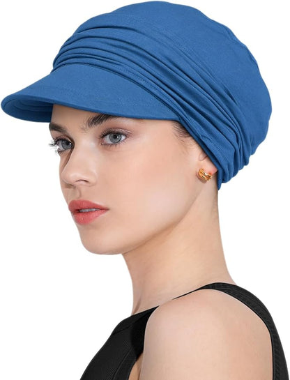 Chemo Headwear Viscose Newsboy Cap for Women Fall and Winter Hats