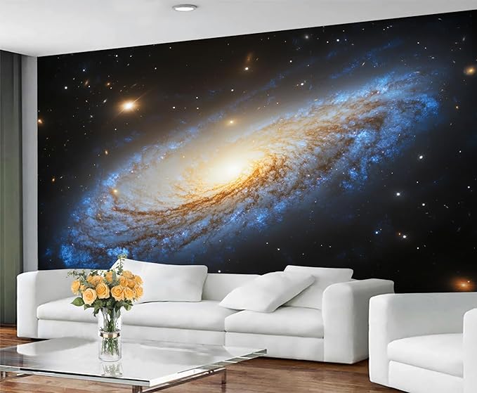 Spiral Galaxy Wall Mural, Outer Space 3D Wall Murals, Universe Wallpaper Mural, for Living Room Bedroom Large Wallpaper Indoor Decor 118" W x 82.6 "H