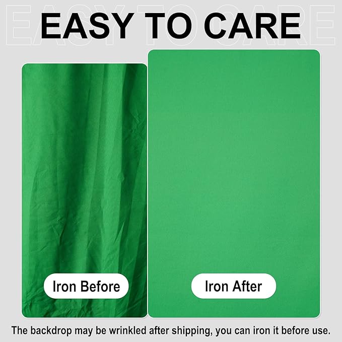 GFCC Green Screen - 6FTX9FT Green Screen Backdrop Photo Backdrop for Photoshoot Background for Photography Screen Video Recording Picture Background