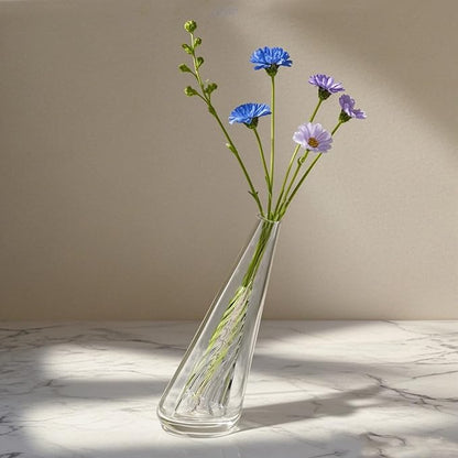 Mini Gradient Glass Vase, Exquisite Desktop Decorative Vase, Pro Glass Replacement for (Coffee)