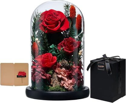 Preserved Roses,Forever Fresh Flowers 7.48in,Gift for Women,Mom,Grandma,Wife,Girlfriend,Sister,and Daughter Perfect for Birthday,Mother’s Day,Valentine’s Day (True Romance1)