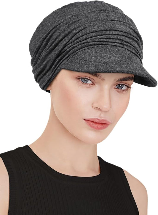 Chemo Headwear Viscose Newsboy Cap for Women Fall and Winter Hats