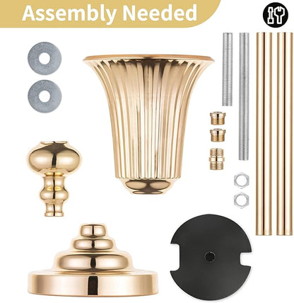 NUPTIO Centerpiece Vase Tall Gold: 10 Pcs 30.5" Wedding Flower Stand for Table Metal Trumpet Vase for Party Decorations
