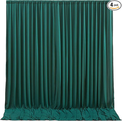 Hunter Green Backdrop Curtain-Wrinkle-Free Polyester Fabric Green Photography Curtains for Wedding Party Photo Background Decorations- 16 X10FT (Hunter Green)