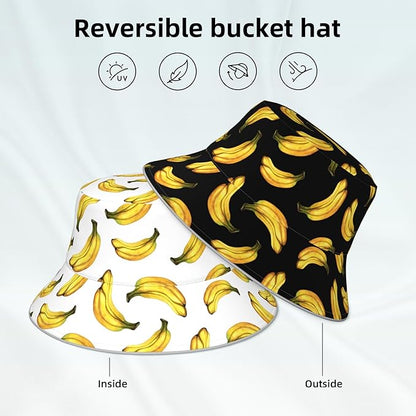 Bucket Hat Beach Summer Sun Hat Reversible Fisherman Hats Double Sided Wearing for Women Men Boys Girls
