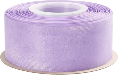 1-1/2 Inch Lt. Orchid Shimmer Sheer Organza Ribbon Sheer Chiffon Ribbon 50 Yards-Roll Multiple Colors Available for Gift Wrapping Wedding Events Christmas Décor