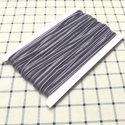 Chenkou Craft Grey 25 Yards 1/4" Velvet Ribbon Lots Bulk (Grey, 1/4"(6mm))