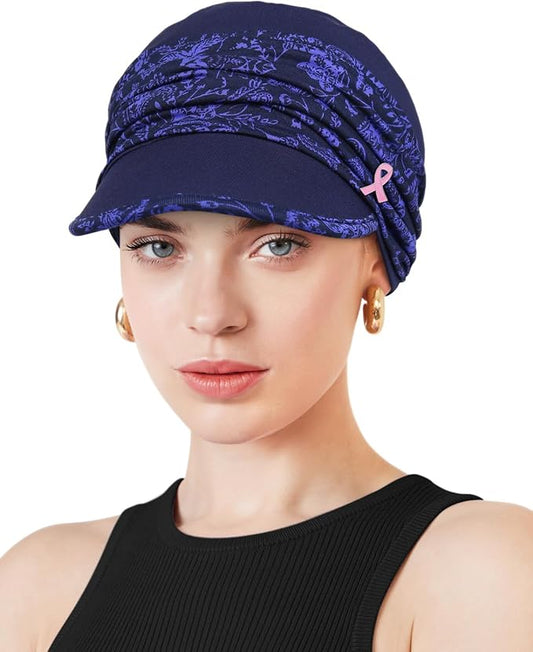 Chemo Headwear Viscose Newsboy Cap for Women Fall and Winter Hats