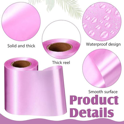 Syhood Outdoor Leaf Ribbon Floral Satin Ribbon for Crafts Aspidistra Waterproof Holiday Outdoor Decoration(4 Inch X 30 Yards,Purple)