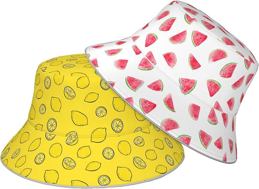 Bucket Hat Double-Side-Wear Reversible Sun Hat Beach Travel Hiking for Women Men