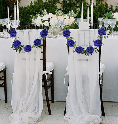 IPOPU Foam Roses,50pcs Royal Blue Glitter Roses Glitter Flowers Foam Flowers with Stem for DIY Wedding Bridal Bouquet Home Party Decoration(Royal Blue)