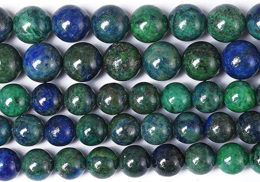 8MM 45PCS Natural Stone Lapis Chrysocolla Loose Beads for Jewelry Making DIY Bracelet