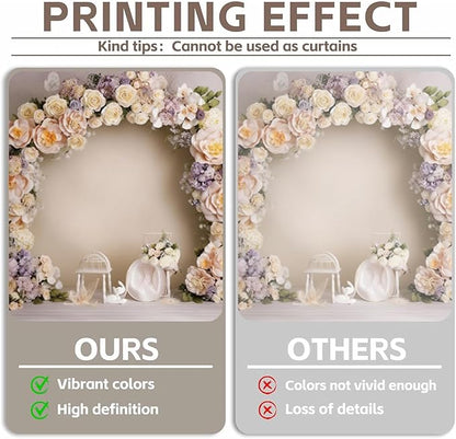 Leowefowa Wedding Flower Wall Backdrop Retro Arch Pink Floral Wall Backdrop Background for Wedding Anniversary Birthday Party Decorations Banner Studio Props 10x8ft Vinyl