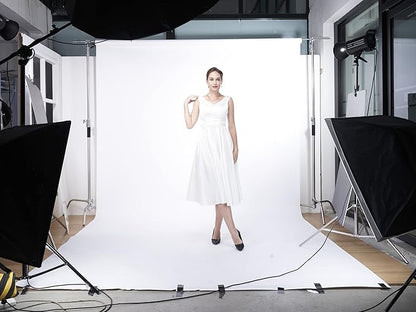 Huamei Seamless Photography Background Paper, Photo Backdrop Paper #93 Super White (8.9x36 Feet, Super White)