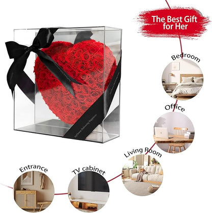 JoyFlower About 140pcs Preserved Roses Gift, Real Eternal Roses for Mom, Long Lasting Forever Flowers with Gift Box for Girlfriend Wife in Valentines Day Birthday Wedding Anniversary