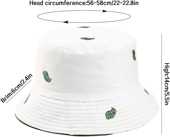 Malaxlx Unisex Bucket Hat Beach Sun Hat Aesthetic Fishing Hat for Men Women Teens, Reversible Double-Side-Wear