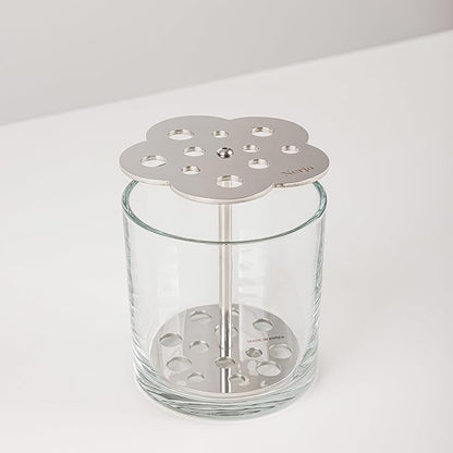 Ikebana Vase – Basic Flower, Stainless Steel Stand, Luxury Modern Decorative Vase for Home, Table Centerpiece, Office