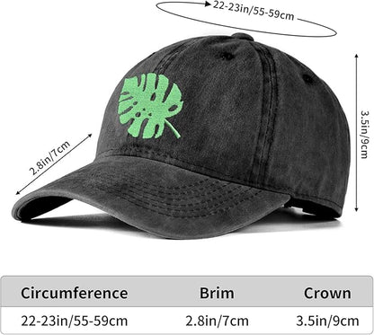 Cute Flower Hat, Elegant Floral Embroidered Adjustable Baseball Cap for Men Women, Gifts for Flower Lovers, Black