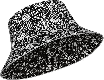 Bucket Hat Beach Summer Sun Hat Reversible Fisherman Hats Double Sided Wearing for Women Men Boys Girls