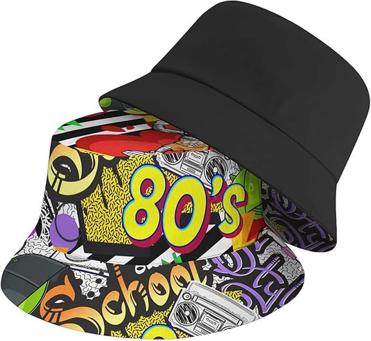 Bucket Hat for Women Men Unisex Sun Cap Packable Outdoor Fisherman Hat Headwear,Reversible Double-Side-Wear